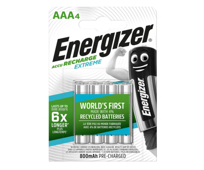 Bateria i akumulatorek Energizer AAA R03 Ni-MH 800mAh Extreme  4 szt
